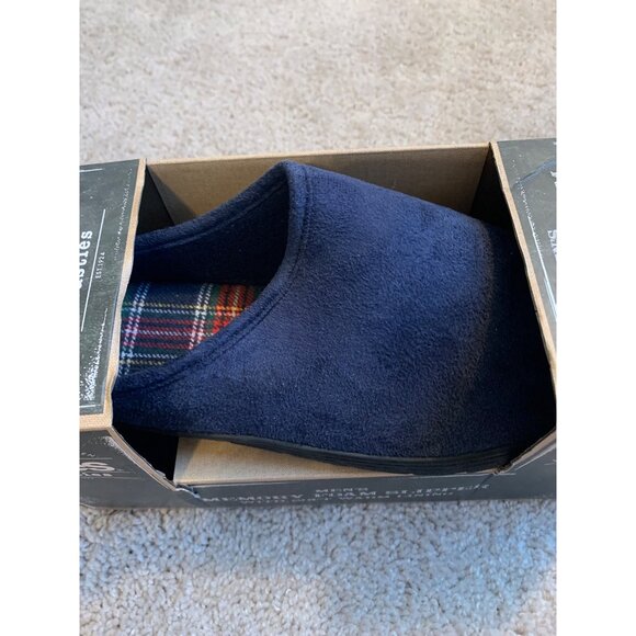 Totes Toasties Men's Memory Foam Slipper Navy W Lining Men's M 8-9 New In Box - Picture 6 of 6